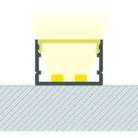 Ledkia - Aluminiumprofil Oberfläche mit durchgehender Abdeckung für doppelte LED-Streifen bis 22 mm Aluminium 2 m Transparente Ledkia - Aluminiumprofil Oberfläche mit durchgehender Abdeckung für doppelte LED-Streifen bis 22 mm Aluminium 2 m Transparente von LEDKIA