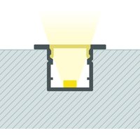 Aluminiumprofil mit durchgehender Abdeckung Einbau Schmal 2m für led Streifen bis 6 mm Weiß 6 m Halbtransparent Aluminiumprofil mit durchgehender Abdeckung Einbau Schmal 2m für led Streifen bis 6 mm Weiß 6 m Halbtransparent von LEDKIA