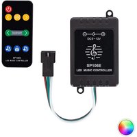 Controller Dimmer Musikalisch für Digitale rgbic spi LED-Streifen 5-12V dc mit ir Fernbedienung rgbic von LEDKIA