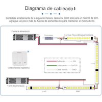 Controller Dimmer für digitale LED-Streifen 12/24 v dc + RF-Fernbedienung 6 Tasten Einfarbig von EFECTOLED