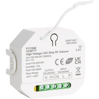 Controller Dimmer für einfarbige LED-Streifen 220-240V AC Kompatibel mit Taster und RF-Fernbedienung Einfarbig von LEDKIA