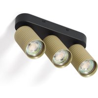 Deckenleuchte Aluminium Aritz 3 Spots Gold Deckenleuchte Aluminium Aritz 3 Spots Gold von LEDKIA