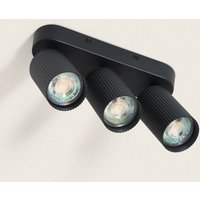 Deckenleuchte Aluminium Aritz 3 Spots Schwarz von LEDKIA