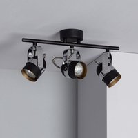 Deckenleuchte Ausrichtbar Aluminium 3 Strahler Schwarz Sinner Schwarz Deckenleuchte Ausrichtbar Aluminium 3 Strahler Schwarz Sinner Schwarz von LEDKIA