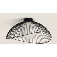 Deckenleuchte Metall und Glas Moad Schwarz von LEDKIA