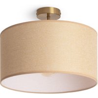 Deckenleuchte aus Metall und Stoff Quitón Beige von LEDKIA