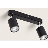 Efectoled - Deckenleuchte verstellbar metall 2 Strahler Albus Black Large Schwarz von LEDKIA