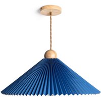 Hängelampe Holz und Stoff Luanda Dunkles Blau Hängelampe Holz und Stoff Luanda Dunkles Blau von LEDKIA