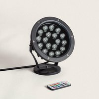 LED-Außenstrahler rgb 18W Colmar rgb No Flicker Schwarz von LEDKIA