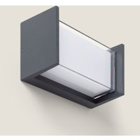 LED-Außenwandleuchte 12W Aluminium cct wählbarer Doppeldiffusor Isolde Anthrazit von LEDKIA