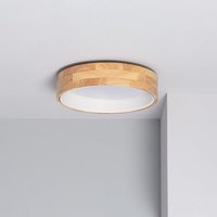 LED-Deckenleuchte 15W Rund Holz Ø370 mm cct Wählbar Dari Weiß120º370 mm von LEDKIA