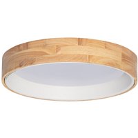 Ledkia - LED-Deckenleuchte 20W Rund Holz Ø470 cct Wählbar Dari Auswählbar (Warm-Neutral-Kühl) Weiß von LEDKIA