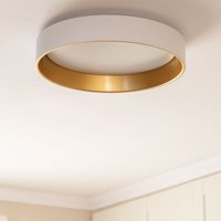 LED-Deckenleuchte 20W Rund Metall Ø450 mm cct Wählbar Broadway Weiß - Gold von LEDKIA