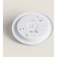 LED-Deckenleuchte 2x E27 Rund mit PIR-Bewegungs- und Dämmerungssensor Design Weiß von LEDKIA