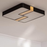 LED-Deckenleuchte 35W Eckig Metall 480x480 mm cct Wählbar Brusk Schwarz von LEDKIA