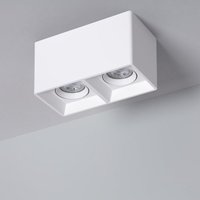 Efectoled - LED-Deckenleuchte Quadratisch Doppelt Weiss mit GU10 Glühbirne Space 2700K Warmweiß von EFECTOLED