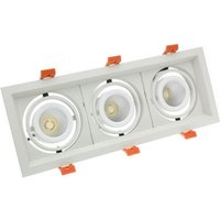 Ledkia - LED-Downlight Strahler 3x10W cree-cob Schwenkbar Madison (ugr 19) Schnitt 295x110 mm Kaltweiß 5000K von LEDKIA