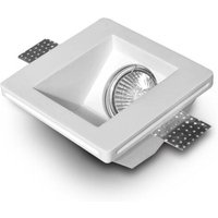 Ledkia - LED-Downlightring für Gips/Gipsplatten Integration Eckig Accent für Glühbirne GU10 / GU5.3 Schnitt 123x123 mm UGR17 Weiß100 mm von LEDKIA