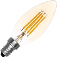 Efectoled - LED-Glühbirne Filament E14 4W 470 lm Dimmbar C35 Vela Gold No Flicker 2700K Warmweiß von EFECTOLED