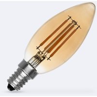 LED-Glühbirne Filament E14 6W 600 lm C35 Vela Gold No Flicker 2700K Warmweiß von EFECTOLED