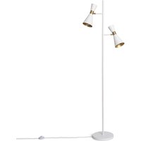 LED Stehlampe aus Metall 2 Spots Jigger Weiß von LEDKIA