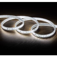 LED-Streifen Dimmbar 220V AC Solid 120 LED/m Kaltes Weiss IP65 nach Mass Breite 14mm Schnitt alle 10 cm Kaltweiß 6000K - 6500K von LEDKIA