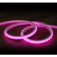 LED-Streifen Neon 7.5 W/m Dimmbar 220V ac 120 LED/m Halbrund 180º Rosa IP67 nach Mass Schnitt alle 100cm Einfarbig von LEDKIA