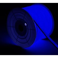 LED-Streifenrolle Neon 7.5 W/m Dimmbar 220V ac 120 LED/m 50m Halbrund 180º Blau IP67 Schnitt alle 100 cm Blau von LEDKIA