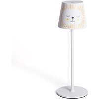 LED-Tischlampe 2.5W tragbar aus Metall mit wiederaufladbarem USK-Akku Anisa Kids Gelb von LEDKIA