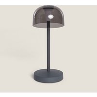 LED Tischlampe Tragbar mir wiederaufladbarem USB-Akku Lendora Grau von LEDKIA