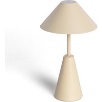 LED Tischlampe aus Metall mit wiederaufladbarem USB-Akku Chamle Beige von LEDKIA