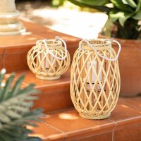 Ledkia - LED-Tischlampe Rattan Big Alejandría Natürlich von LEDKIA