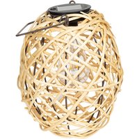 LED-Tischlampe Solar Außen Rattan Baihar Natürlich von LEDKIA
