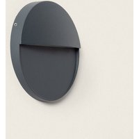 LED-Wandeinbauleuchte Außen 6.5W cct Wählbar Oberfläche Rund Jade Dunkles Grau von LEDKIA