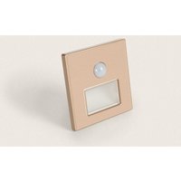 LED-Wandleuchte 1,5W Einbau mit pir Sensor Indra Warmweiß 2700K Roségold von LEDKIA