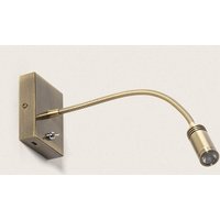 LED Wandleuchte 2,5W Metall mit USB Anschluss Apsley Gold von LEDKIA