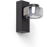 LED Wandleuchte 4W Badezimmer CCT Wählbar Metall und Glas Zisna Schwarz von LEDKIA