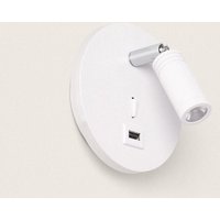 LED Wandleuchte 8W Metall mit USB Anschluss Kuranda Weiß LED Wandleuchte 8W Metall mit USB Anschluss Kuranda Weiß von LEDKIA