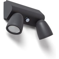 Ledkia - led Wandleuchte Außen 12W Aluminium mit Bewegungssensor pir Abel Large zwei Strahler Dunkles Grau Ledkia - led Wandleuchte Außen 12W Aluminium mit Bewegungssensor pir Abel Large zwei Strahler Dunkles Grau von LEDKIA
