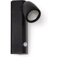 Led Wandleuchte Außen 6W Aluminium mit Bewegungssensor Abel Schwarz von LEDKIA