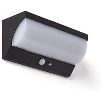Efectoled - led Wandleuchte Außen Solar 5W Aluminium mit Bewegungssensor Goran Schwarz von LEDKIA