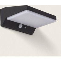 Efectoled - led Wandleuchte Außen Solar 5W Aluminium mit Bewegungssensor Ivar Schwarz von LEDKIA