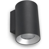 LEDS C4 Cosmos Wandleuchte Ø106 Double Emission Outdoor LED Up Down Light Small Urban Grey IP55 IK 4000K von LEDKIA