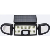 Led Flutlicht Solar 7W ip mit PIR-Bewegungssensor und Dämmerungssensor 6000K - 6500K Ja Schwarz Kaltweiß von LEDKIA