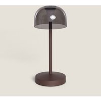 Led Tischlampe Tragbar mir wiederaufladbarem USB-Akku Lendora Braun von LEDKIA