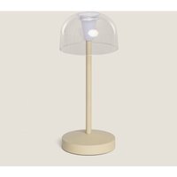 Led Tischlampe tragbar mit wiederaufladbarem USB-Akku Lendora Beige von LEDKIA