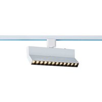 3-Phasenstromschiene Linear LED-Strahler 12W Dimmbar cct Wählbar Elegant Optic Weiß (3000K - 4000K - 5000K) Wählbar von EFECTOLED