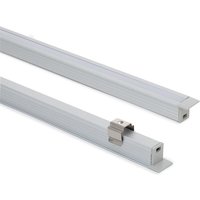 Ledkia - Aluminiumprofil Einbau 2m für led Streifen bis 6mm Aluminium 2 m Halbtransparent von LEDKIA
