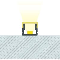 Ledkia - Aluminiumprofil Oberfläche 2m für led Streifen bis zu 6 mm Schwarz 2 m Transparente von LEDKIA