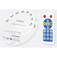 Controller Dimmer für 8 led Streifen rgb Digital spi 5-24V dc mit rf Fernbedienung und App rgbic von LEDKIA